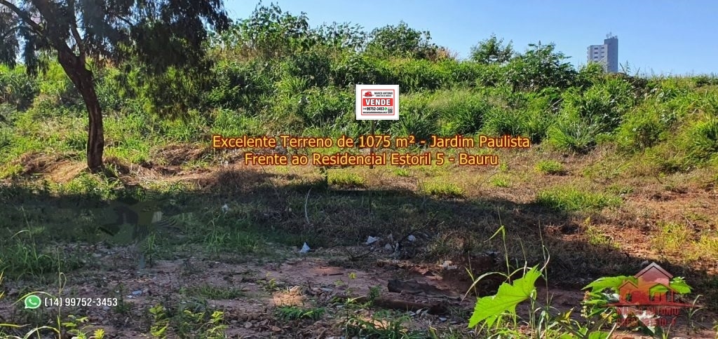 Oportunidade para Investidor –  Terreno de 1075 M² – à venda- Jardim Paulista – Bauru , frente Residencial Estoril 5