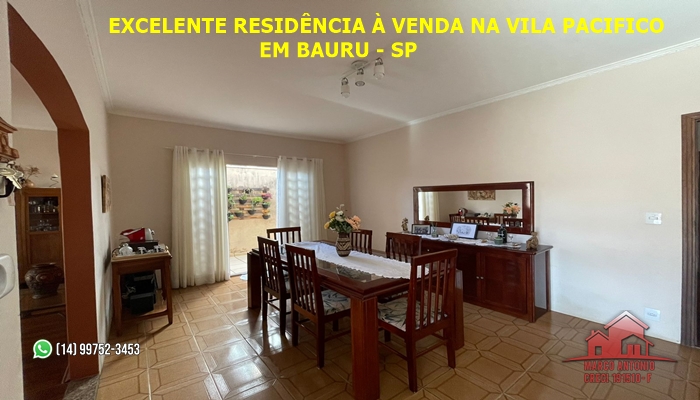 Excelente Residência a Venda na Vila Pacifico – Bauru/SP