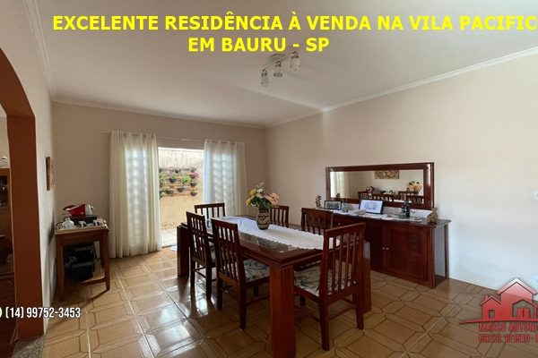 Excelente Residência a Venda na Vila Pacifico – Bauru/SP