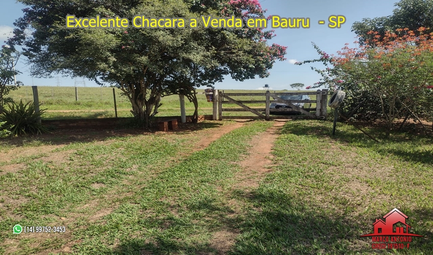 Excelente Chácara de 1 alqueire a Venda a 7km de Bauru – SP