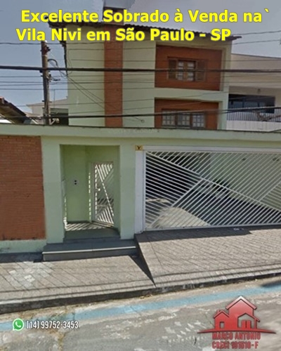 Excelente Sobrado a Venda na Vila Nivi em São Paulo/ SP