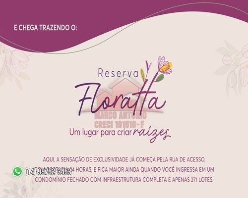 Lançamento Condomínio Reserva Floratta – em Bauru-SP