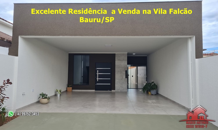 Excelente Residência a Venda na Vila Falcão – Bauru, SP