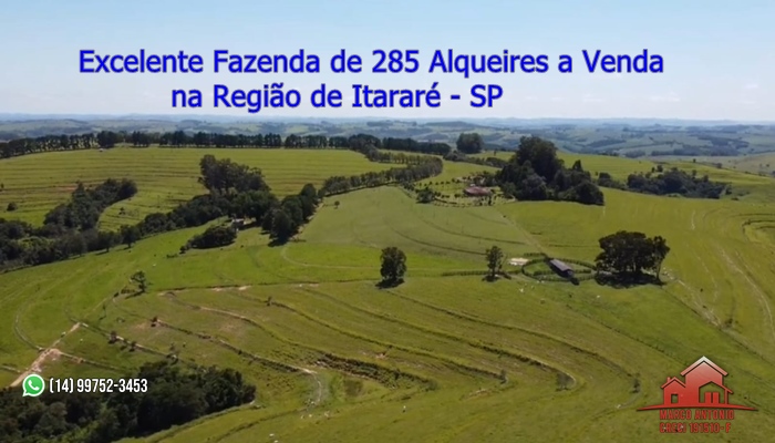 Excelente Fazenda de 285 alqueires a Venda – Região Itararé – SP