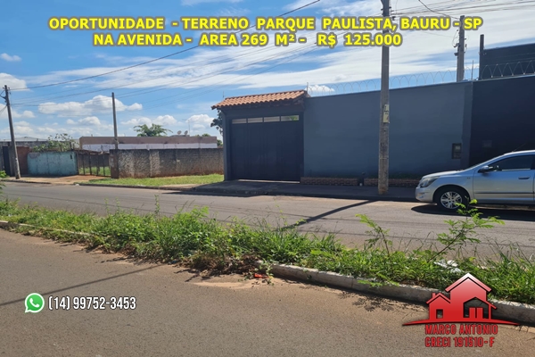 Excelente Terreno Residencia/Comercial a Venda no Parque Paulista – Bauru, SP